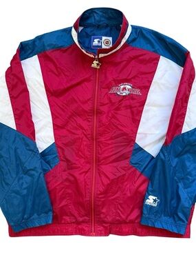 Vintage Starter Jacket  - Colorado Avalanche Full Zip Windbreaker - Men’s XL